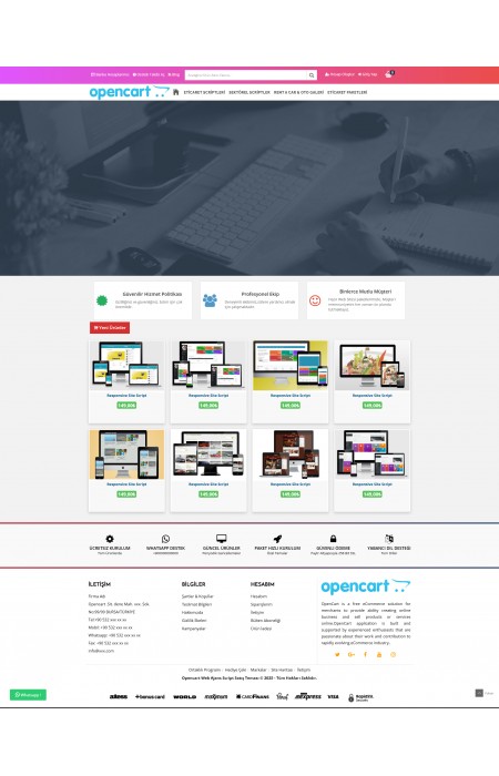 Opencart Bilgisayar & Yazılım Teması